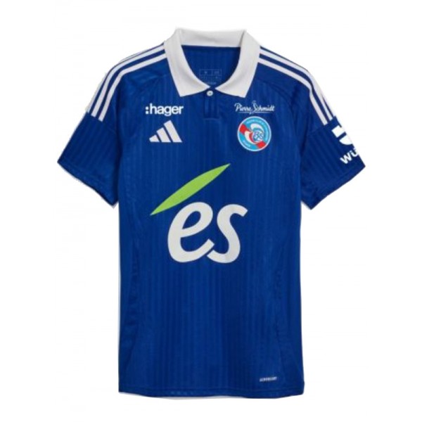 RC Strasbourg Alsace maglia da casa uniforme da calcio per adulti prima divisa sportiva da uomo kit da calcio magliette 2024-2025